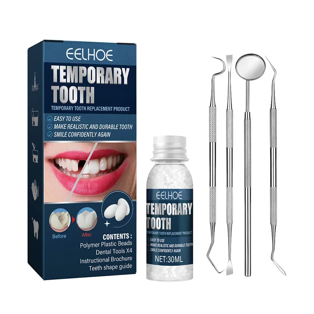 

Sdotter 1Set Temporary Tooth Filling Repair False Teeth Solid Glue Dental Repair Beads for Missing Broken Teeth for Women Men