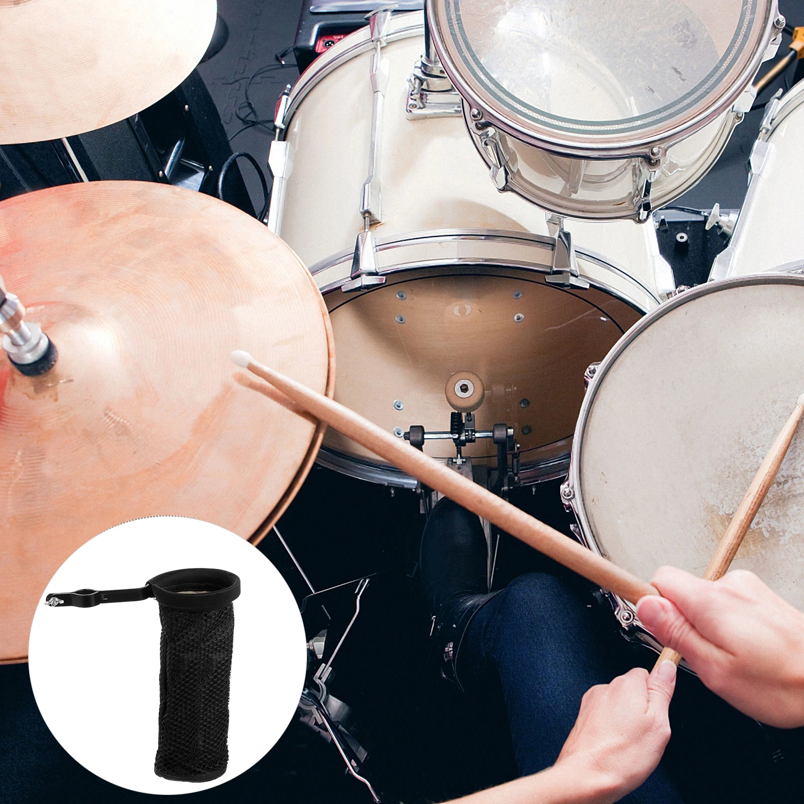 

Сумка для барабанных палочек из ткани Оксфорд, водонепроницаемая, износостойкая, портативная, чехол для барабанных палочек, металлический зажим для хранения