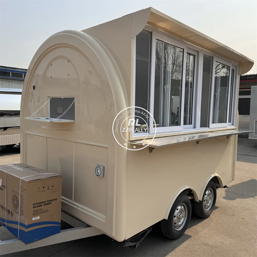Concession Food Truck Snack Pizza Truck Coffee Cart Custom Catering Trailer Street Restaurant Fully Equipped Food Trailer - Image 3