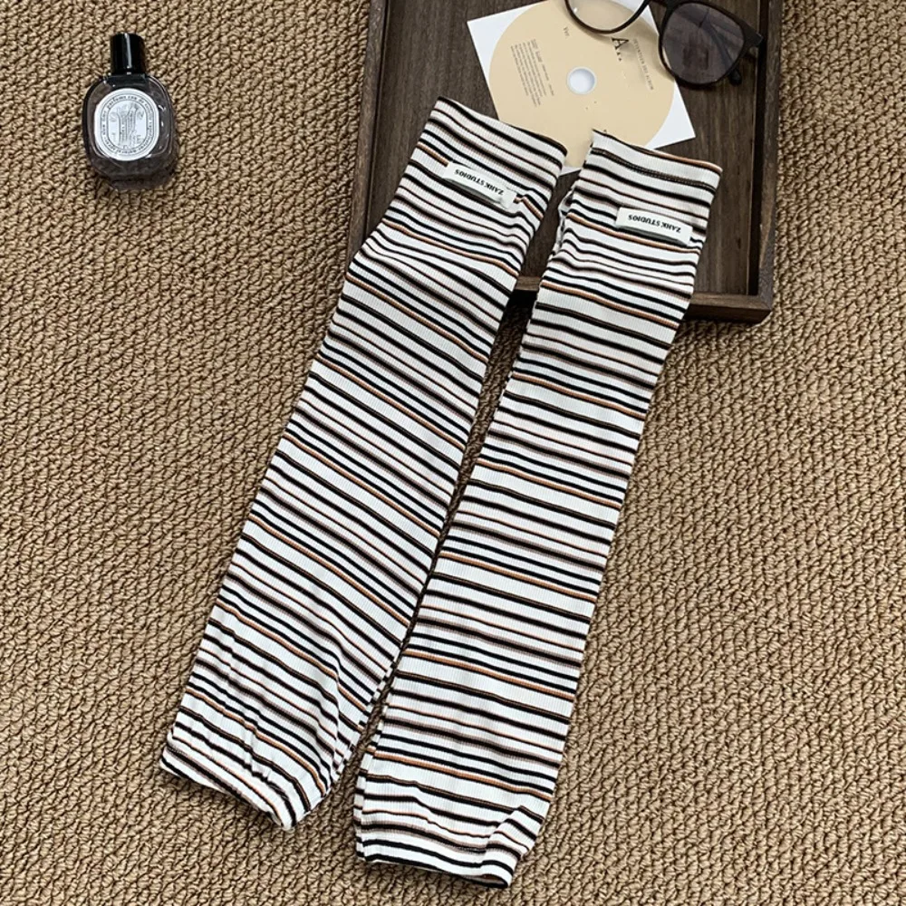 通気性のあるアームプロテクションストライプアイススリーブルーズ抗UV日焼け止めスリーブ弾性UV断熱夏サイクリングスリーブ夏