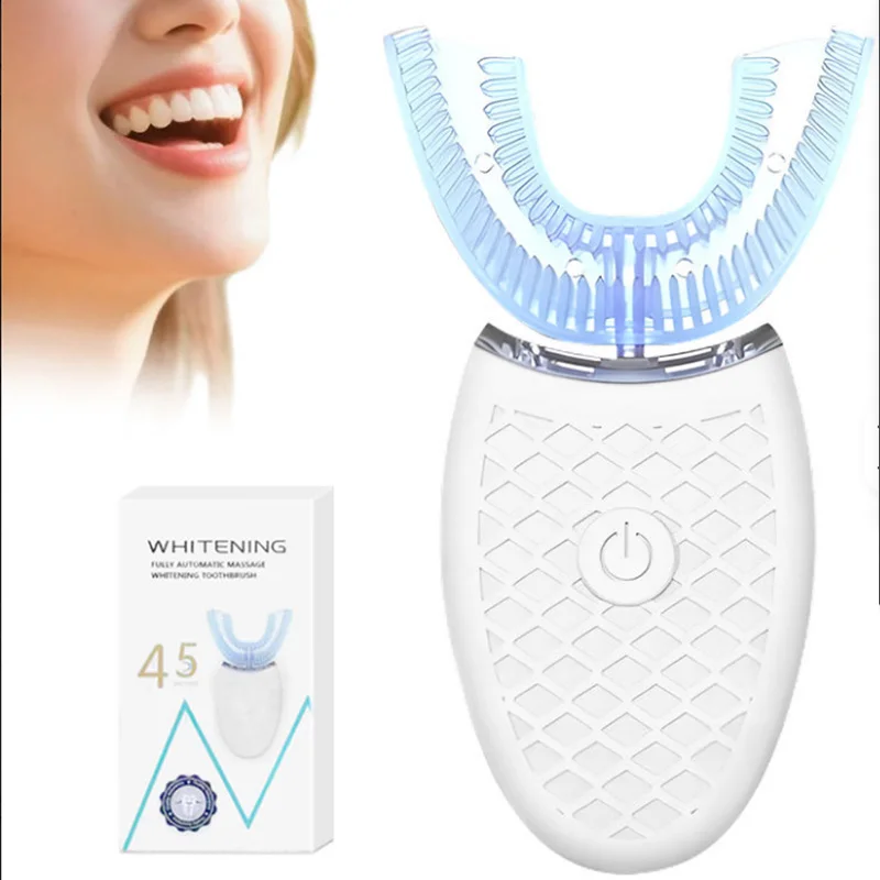 

Household dental cleaning ultrasonic toothbrush 360 oral cleaning waterproof U-shaped electric toothbrush oral cleaning tool
