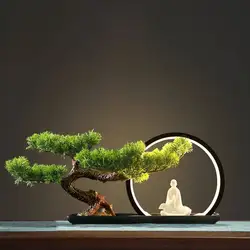Luminous LED strip, artificial bonsai tree, bonsai living room, garden、landscape decoration, artificial potted bonsai
