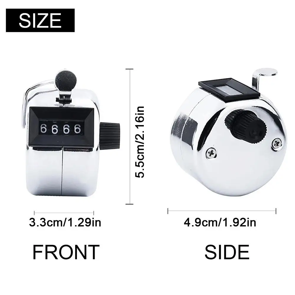 Handheld 4 Digital Tally Counter Mechanical Manual Palm Clicker Number Count Assorted 8 Color Tally Counter Number Count