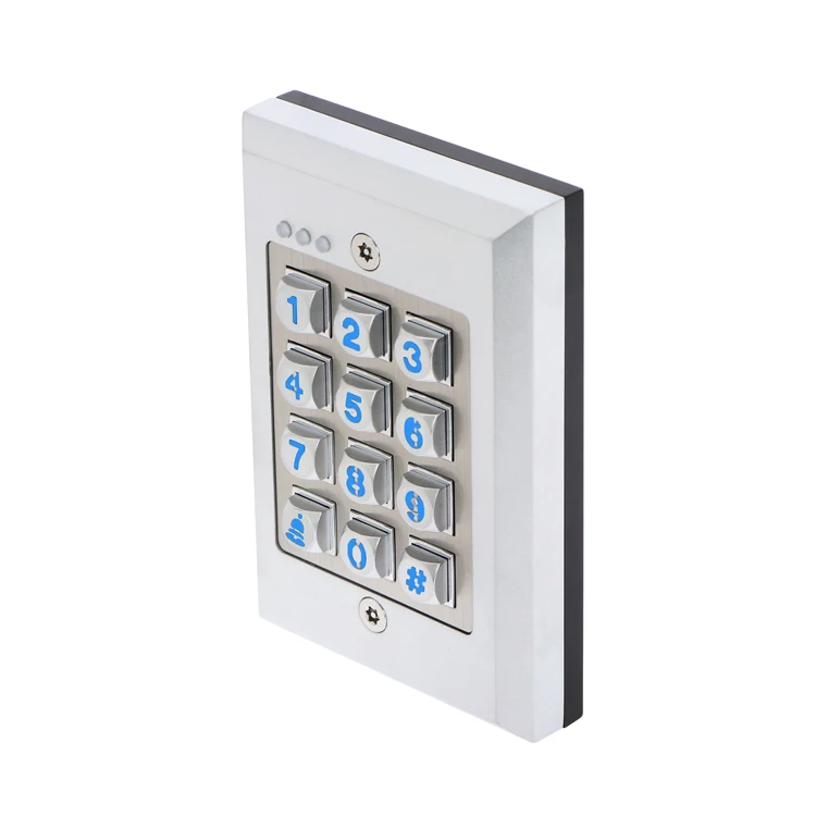 DK-2851B (P0) Metal Hard Case Night LED Access Controller with door bell output IP-65 Keypad Sliver Colour