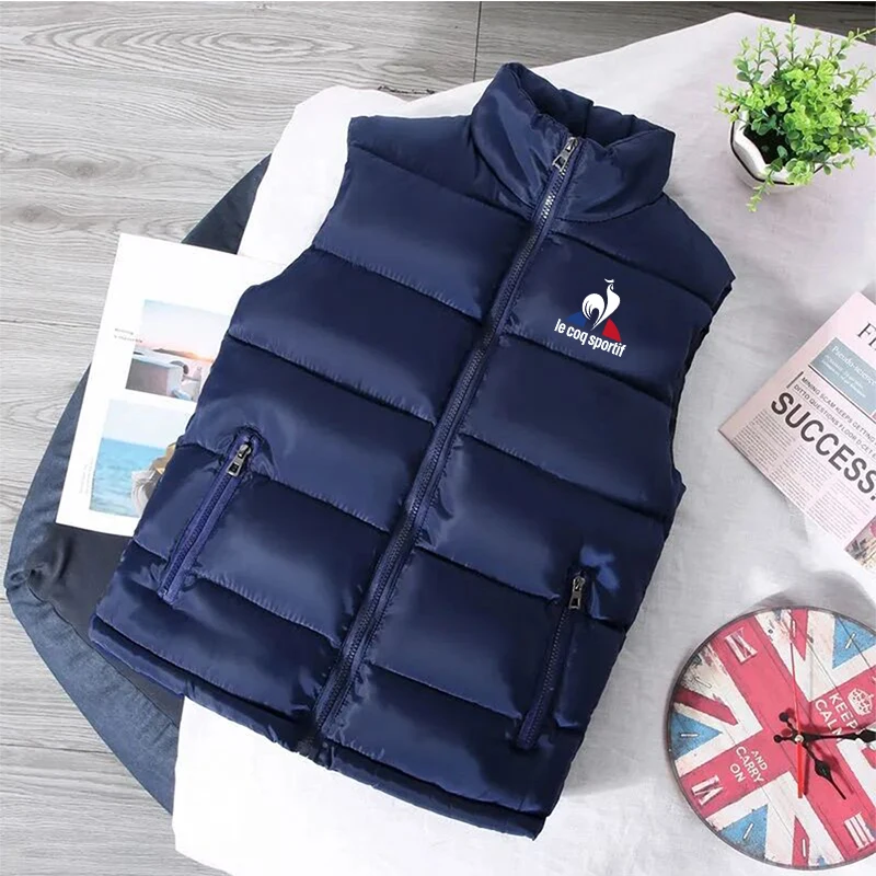 Autumn Winter Puffer Vest for Man New Fashion Coats Thicken Stand Collar Slim Fit Cotton Vest Down Jacket Sleeveless Waistcoat