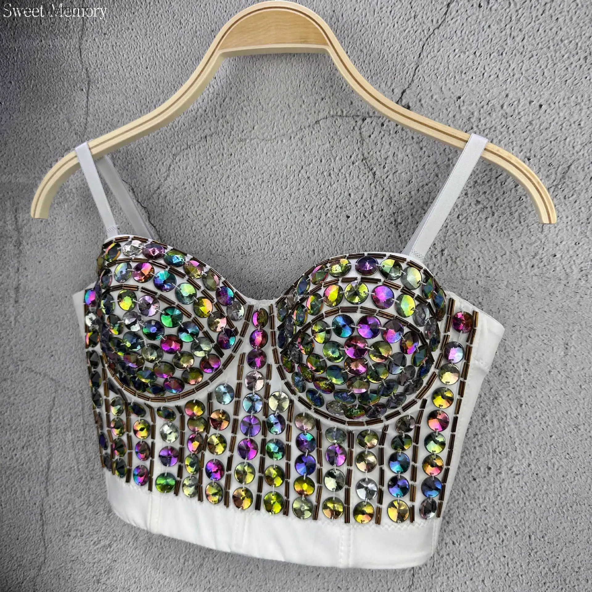 J73 สวยหรู Bras สําหรับสาวผู้หญิงเสื้อหวานหน่วยความจําอะคริลิคแหวนเหล็กสายคล้องไหล่ที่ถอดออกได้เจาะ Bra เสื้อกั๊กขนาดเล็ก