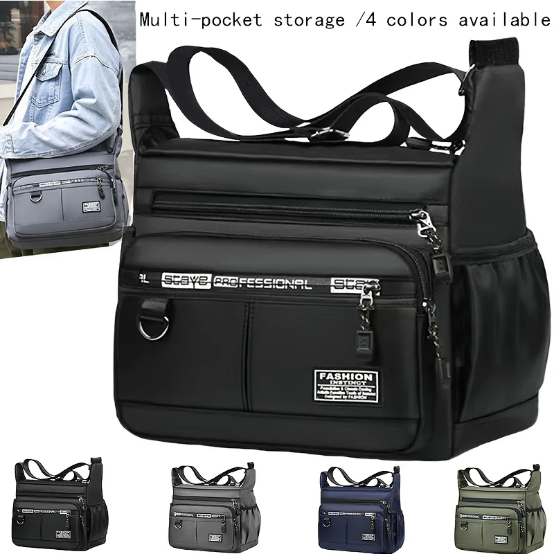 

New Men's bag Casual crossbody bag Shoulder bag Business Travel bag Men [Strap style random, random alphabet]