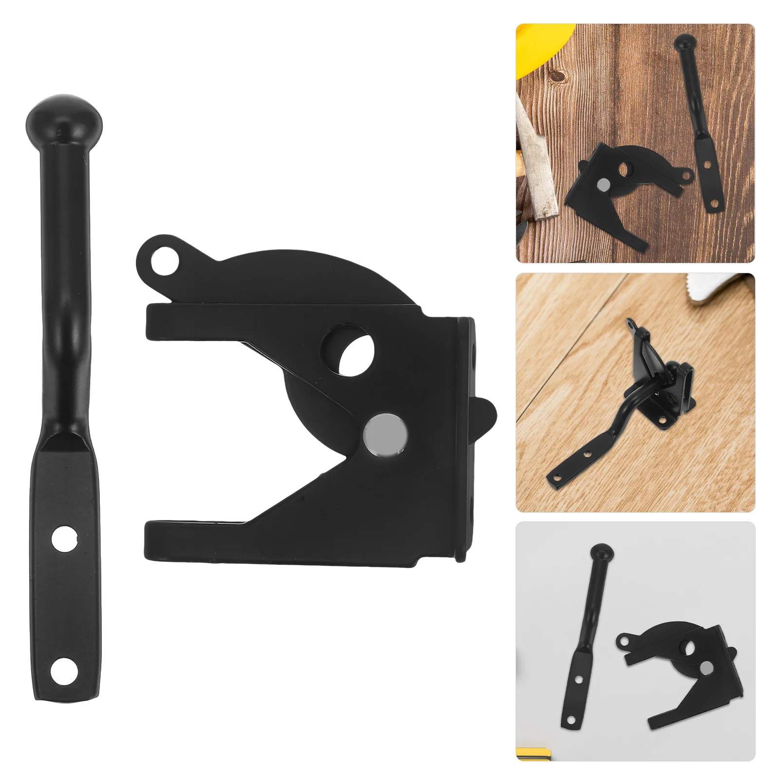 

Zinc Plated Gate Latch 116mm Carbon Steel Lock Hasp for Wood Vinyl Aluminum Fence Gate Outdoor Security Cabinet Door Latches