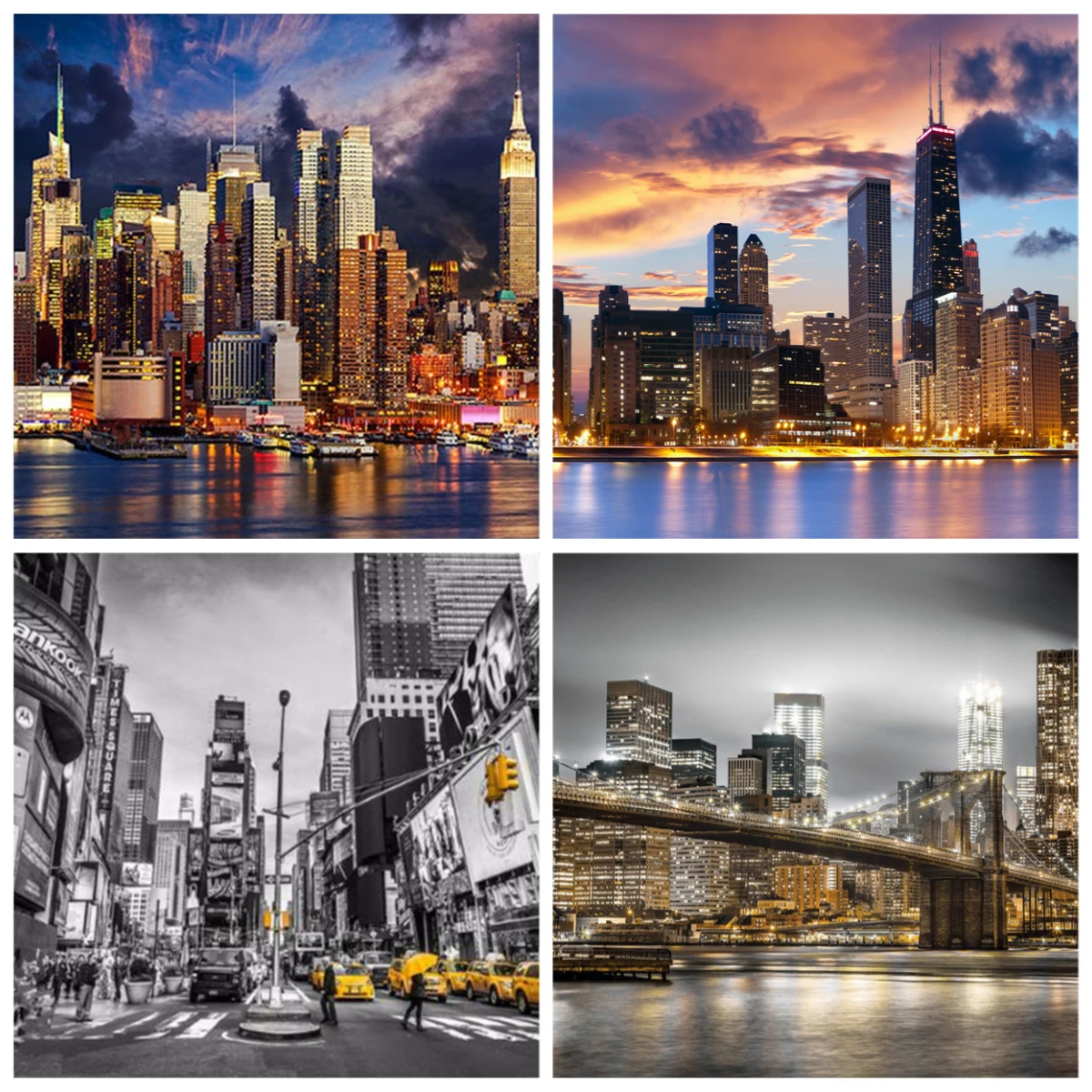 75*50cm 1000 Pieces Jigsaw  New York Building Stress Reducing Toys Holiday gift Perfect for DIY Creative