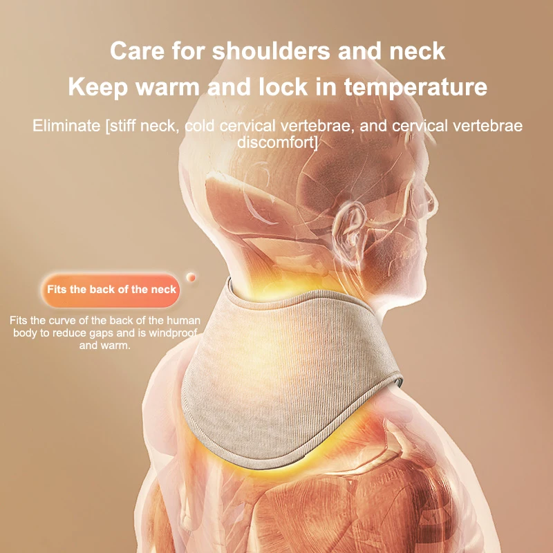 Cotton Cervical Neck Protection All-Season Scarf Comfortable Soft Neck Belt Warm Neck With Pocket Breathable Small Scarf Women