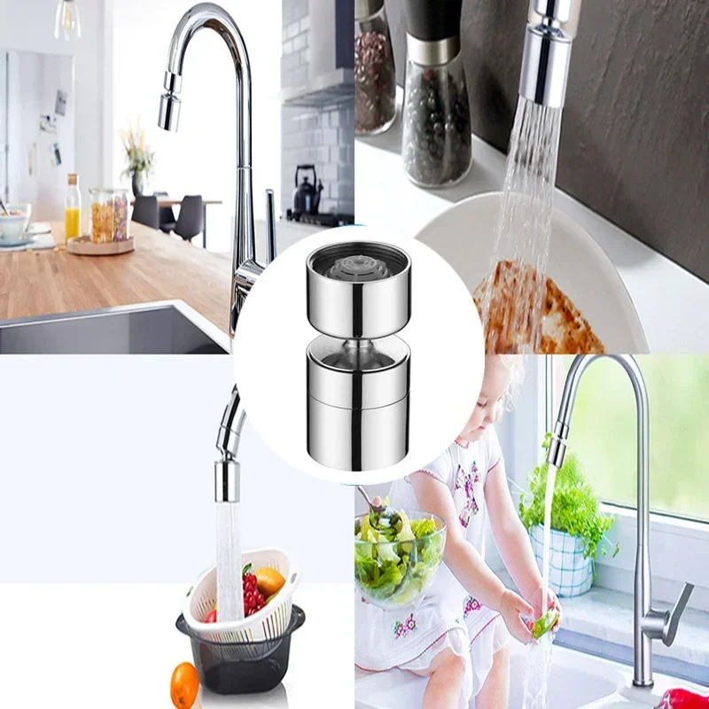 Mini Kitchen Faucet Aerator Flexible 360 Degree Swivel Tap Water Saving Faucet Nozzle Sprayer Taps 2 Modes Head Sink Mixer