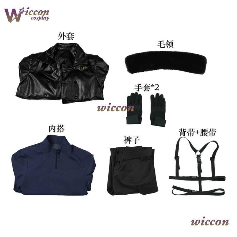 Kosplay Requiem Resident Cos Evil Leon·S·kennedy Cosplay Leon Cosplay Costume Pu Coat Full Set Party Uniform Hallowen Play Role view 6