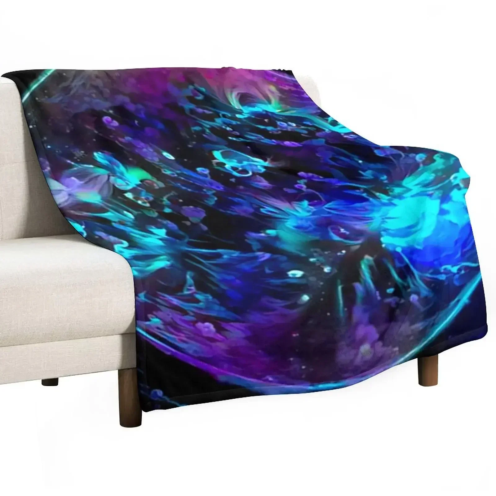 New Blacklight Impressions of a Dwarf Star Throw Blanket Nap Plush Sofa Quilt blankets and throws Blankets