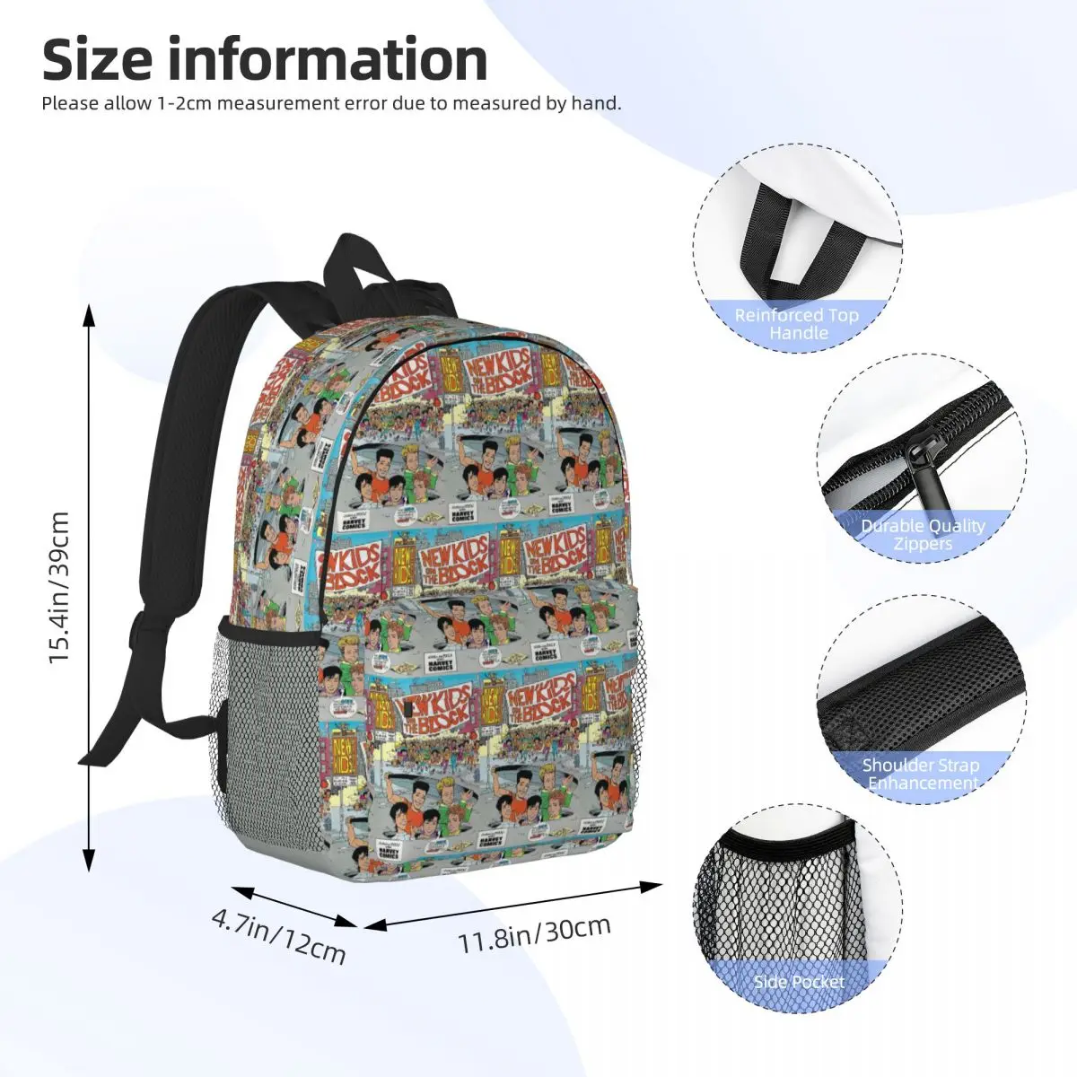 The New Kids On The Block NKOTB Backpack Student Boys Girls BookBag Men Women School Bag Laptop Shoulder Bags