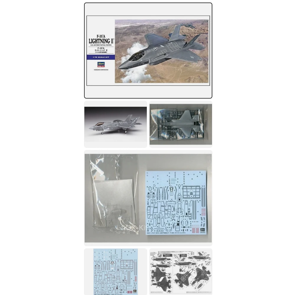 Hasegawa 01572 1:72 Scale US F35 F-35A Lightning II Fighter Jet Attack Aircraft Plastic Model Building Kit Hobby Assembly