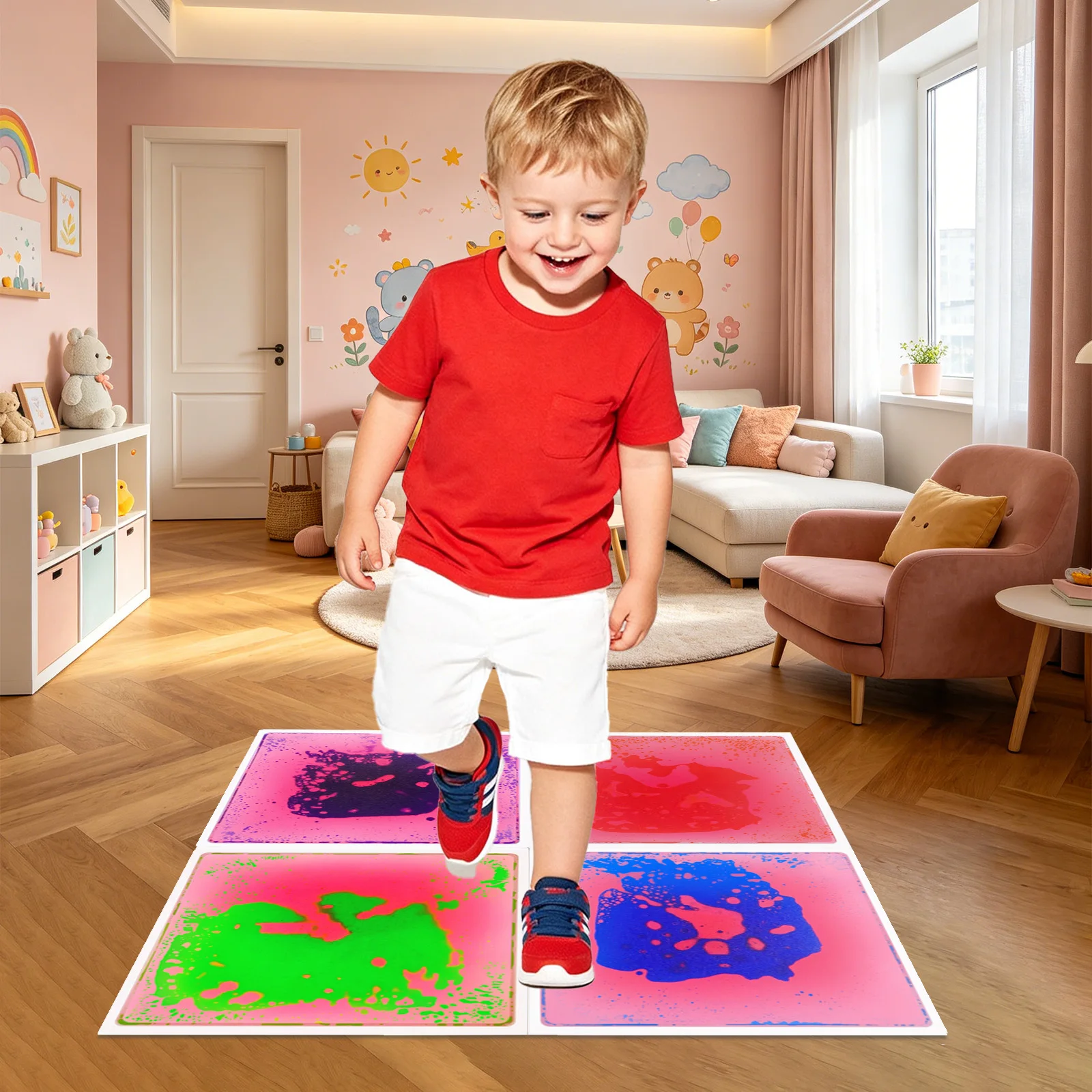 Portable Kids Sensory Walking Pads Autism Sensory Mat Light‑weight Sensory Touch Tiles Autistic Child Sensory Toy