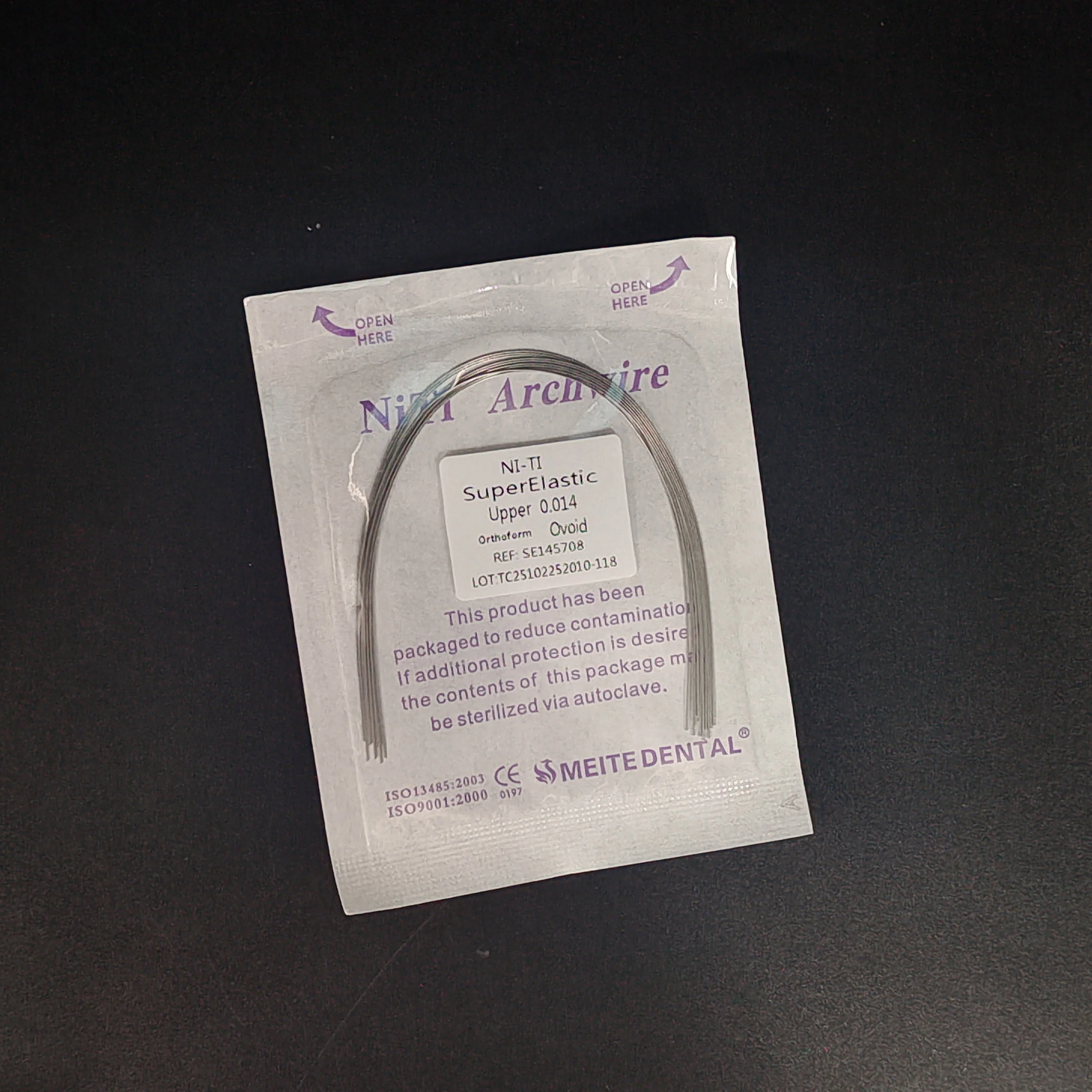 50 Packs Super Elastic Niti Round Arch Wire Ovoid Form 500Pcs Dental Orthodontics Bows