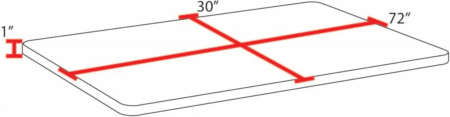 Rectangular Standard Table Top, 72 x 30, Cherry/Maple