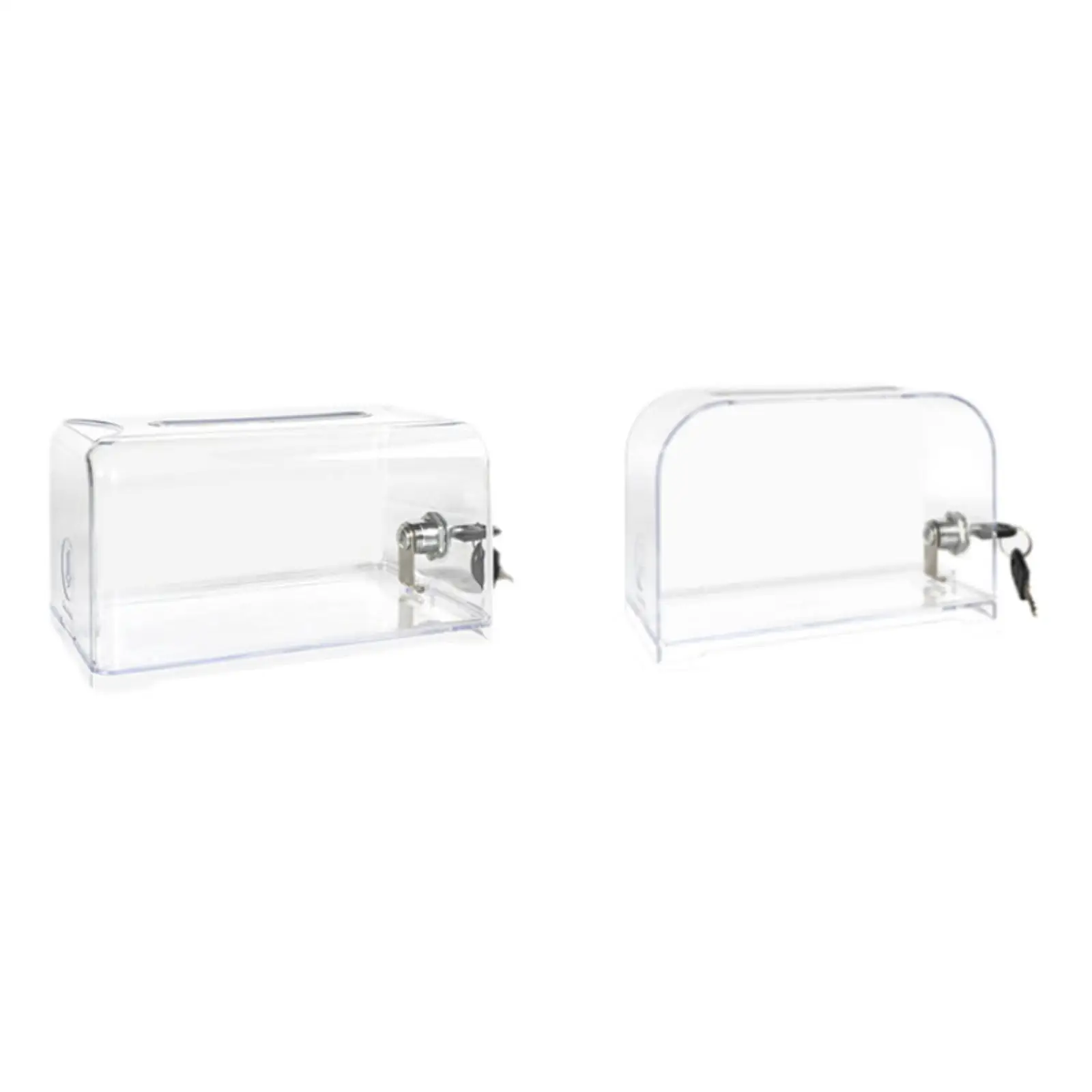 Acrylic Tip Jar Money Box Transparent Storage Container for Voting Charity