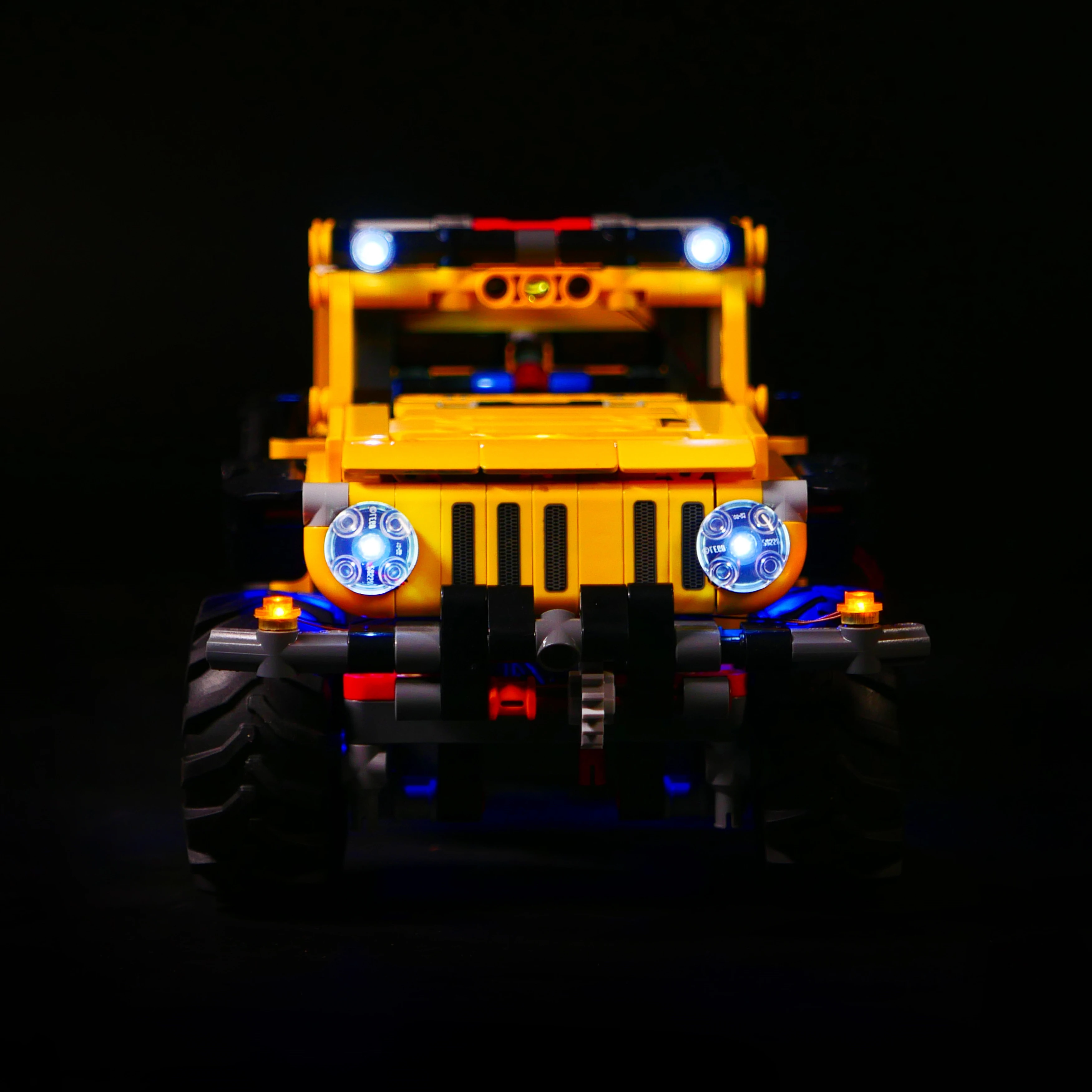 Zestaw DIY z klocków konstrukcyjnych i oświetleniem LED do modelu SUV-a 42122 Adventure, kreatywne akcesoria oświetleniowe dekoracyjne do kolekcji.