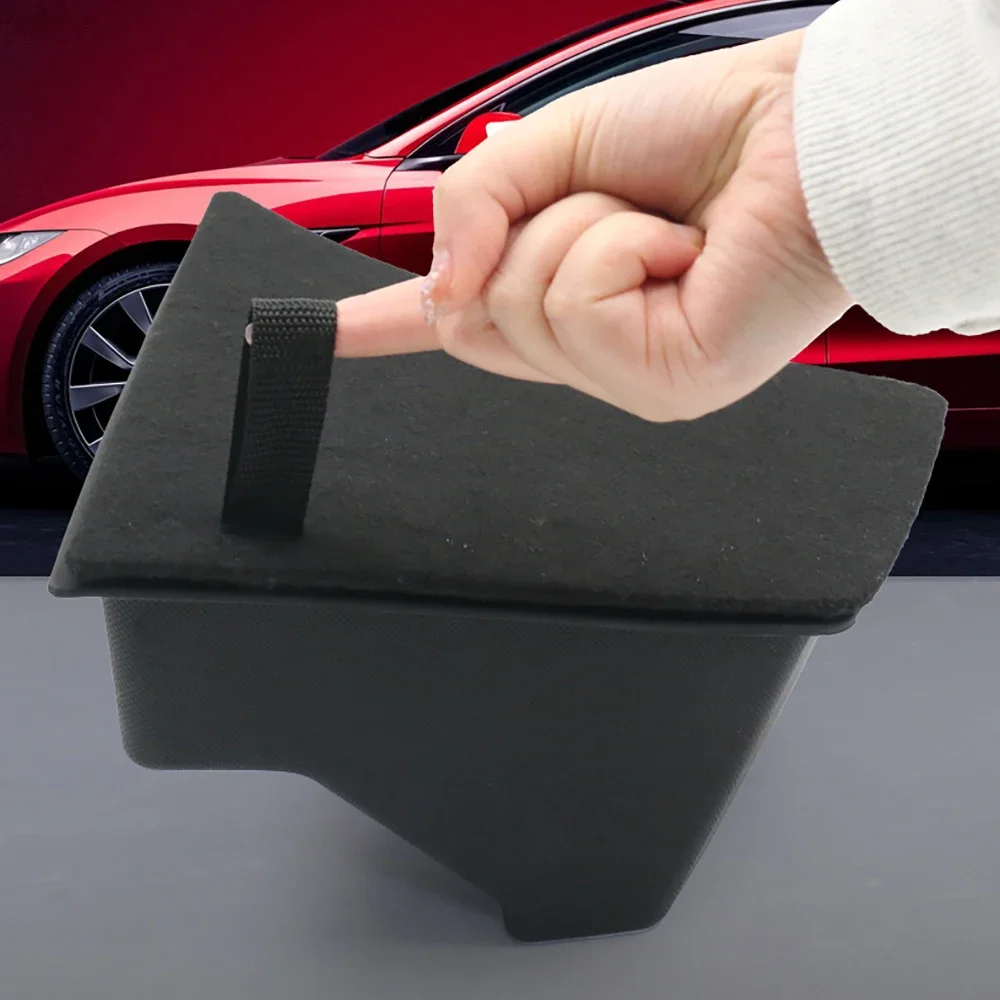 For Tesla Model 3 highland 2024 2025 Rear Trunk Side Storage Box with Cover Tail Boot Organizer Partition Decoration Accessories