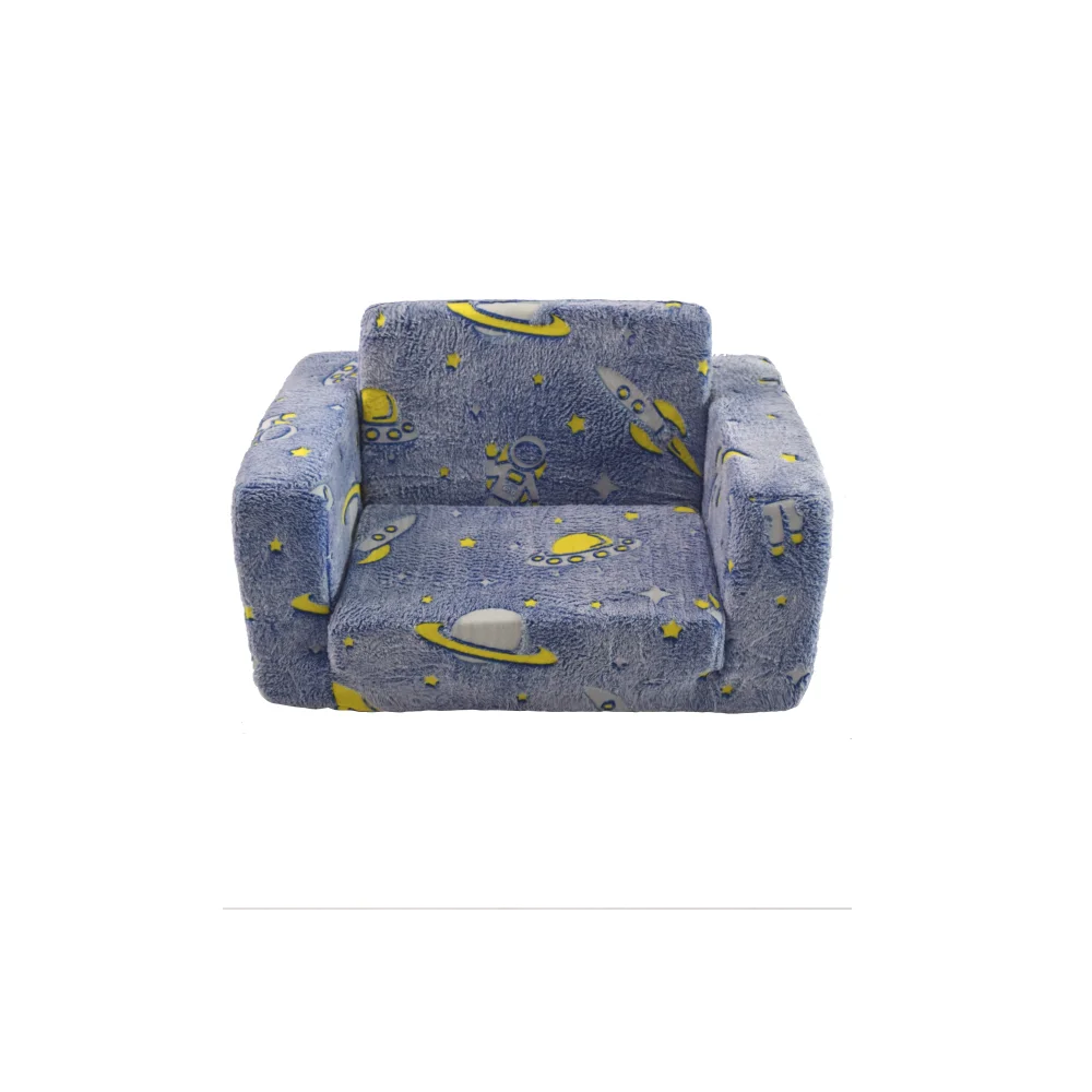 Kindersofa mit Tragegriff und Seitentaschen. Kindersessel. Leichter Kindersofastuhl – Detail 10