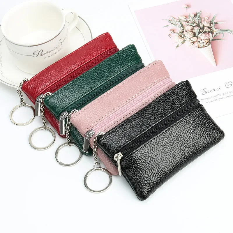 

Zipper Money Bags Children Mini Wallets Leather Key Holder Women Men Coin Purse Men Small Bag Wallet Change Purses