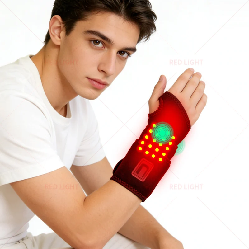 

Массажный пояс с красным светом 660 и 850 нм и инфракрасным излучением для поясницы, спины, живота, коленей, запястий, суставов и аксессуары