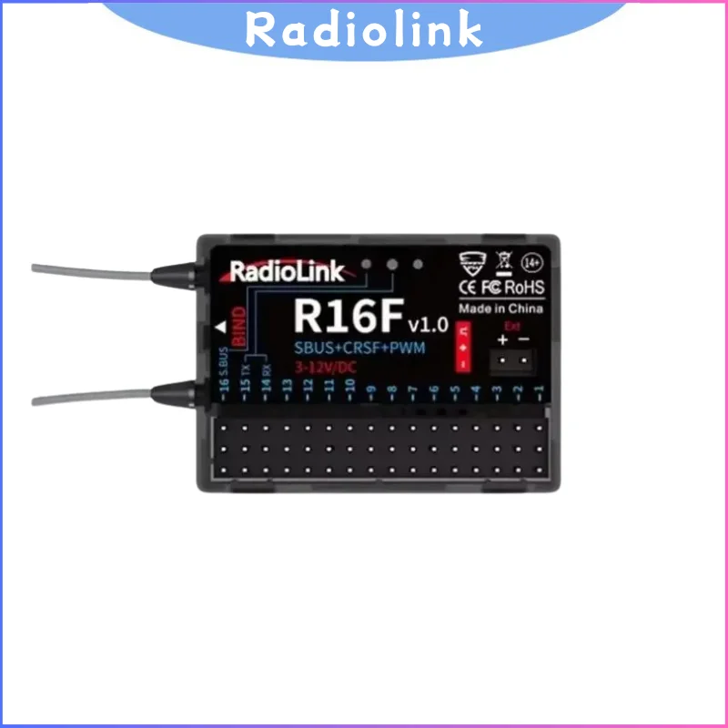 

Radiolink новый радиоуправляемый приемник R16F, 16 каналов, 2,4G, гироскоп, автомобильное напряжение, телеметрия передачи, 600 м, дальность действия, RX, радиоуправляемый автомобиль, лодка, самолет