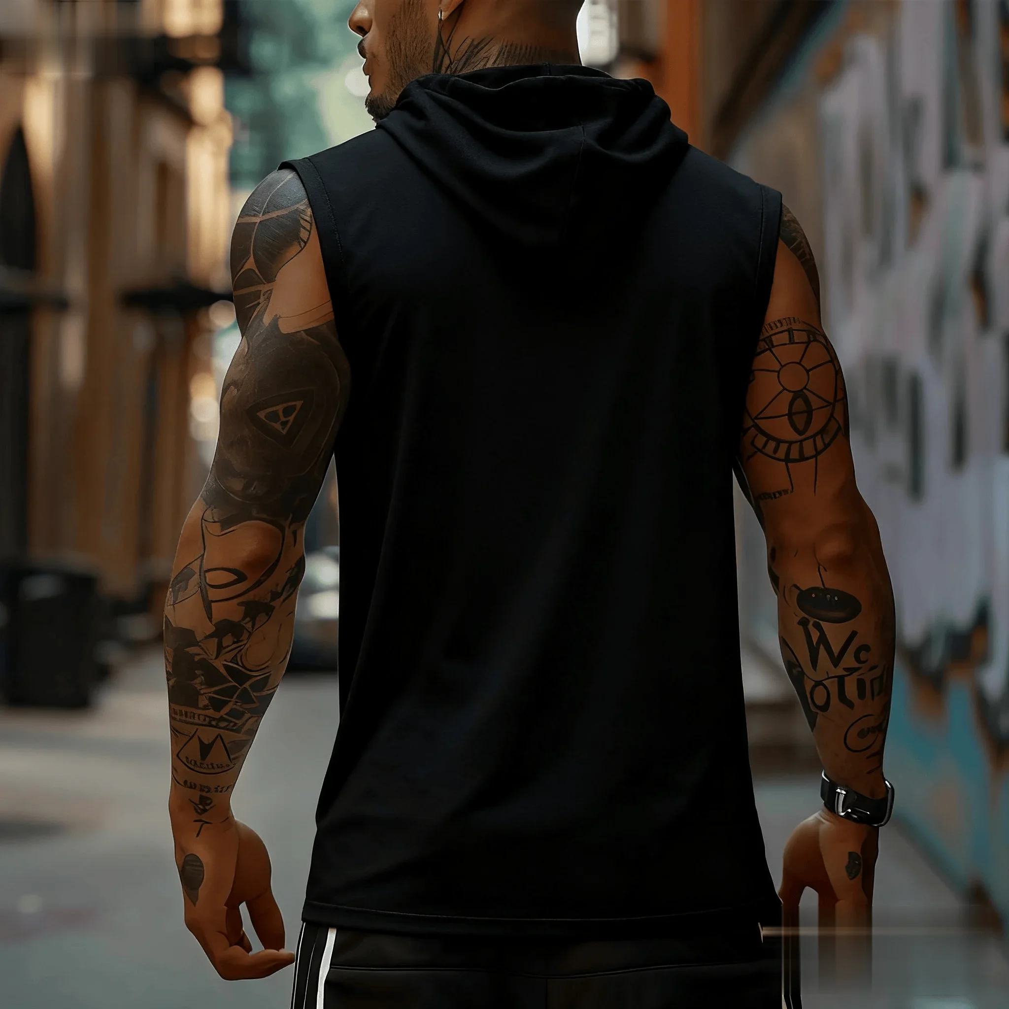 ドラゴンボール超サイヤ人トレーニングメンズタンクトップノースリーブパーカージムワークアウトシャツアニメグラフィックストリートウェアフィットネスベスト夏