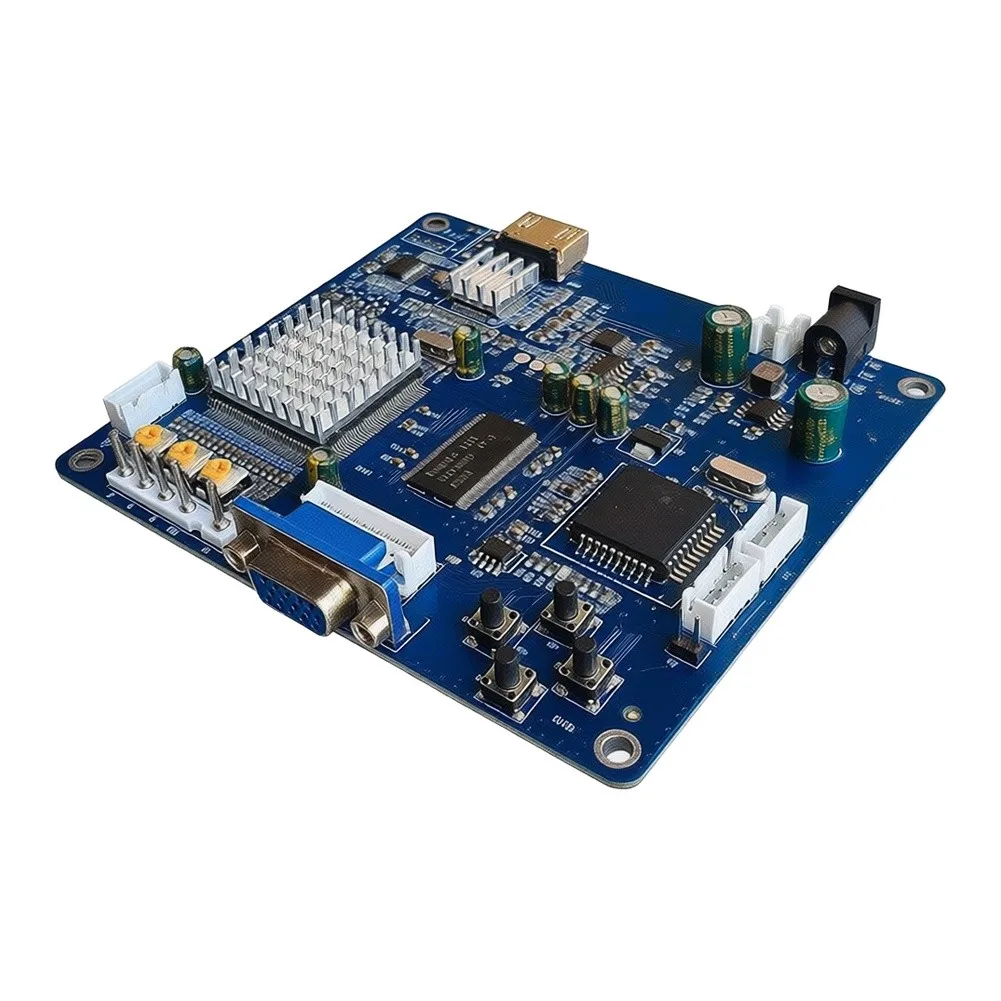 Three-Input For Video Converter Board for RGBS YPBPR RGBHV Sources with Manual Horizontal Vertical Adjustment Controls