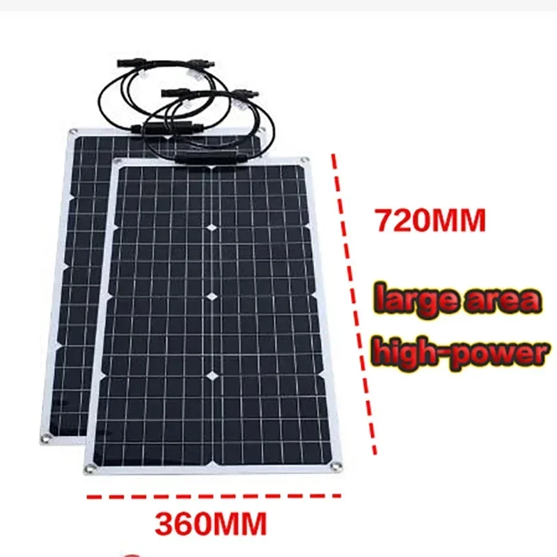 2000W Solar Panel Kit Inverter Solar Controller Waterpfoof Comping Solar Power 110V-220V Generation Intelligent Charging Board