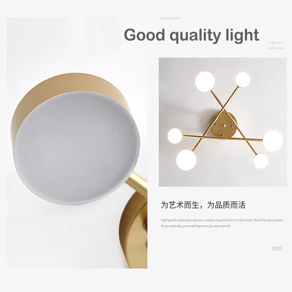 Modern Nordic Pendant Light LED Ceiling Lamp Semi Flush Mount Lamps Industrial Iron Chandeliers Gold/Black/White Home Decor