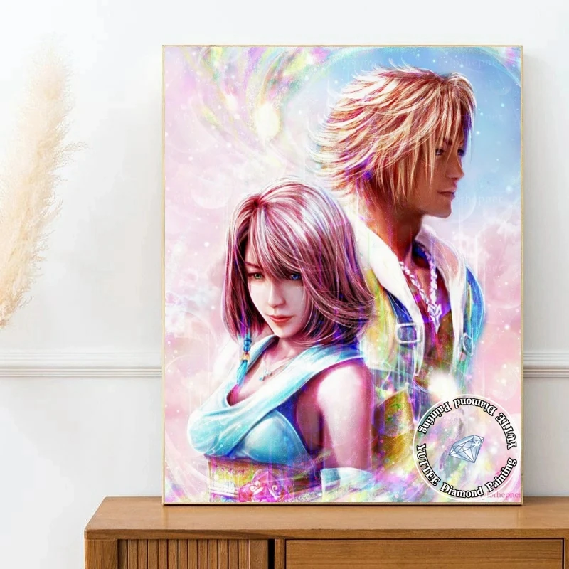 Final Fantasy Tifa Strife Diamond Painting Mosaic Cross Stitch Dark And Lighting Hero Wall Art Picture Embroidery Kit Home Decor