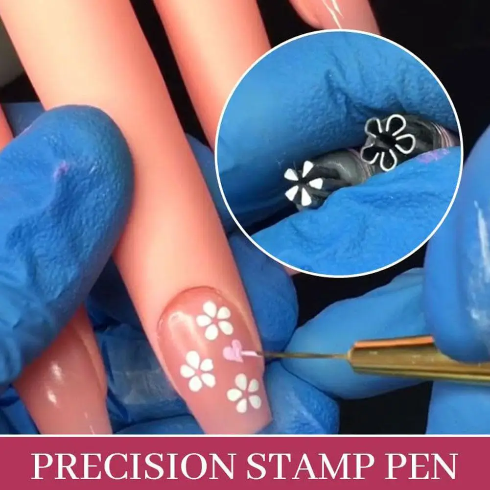 Nail Art Stamp Pen Set Floral Patterns Stamper Kit Printer Nail Art Stamping Plates Tools Nail Supplies DIY Nail Salon