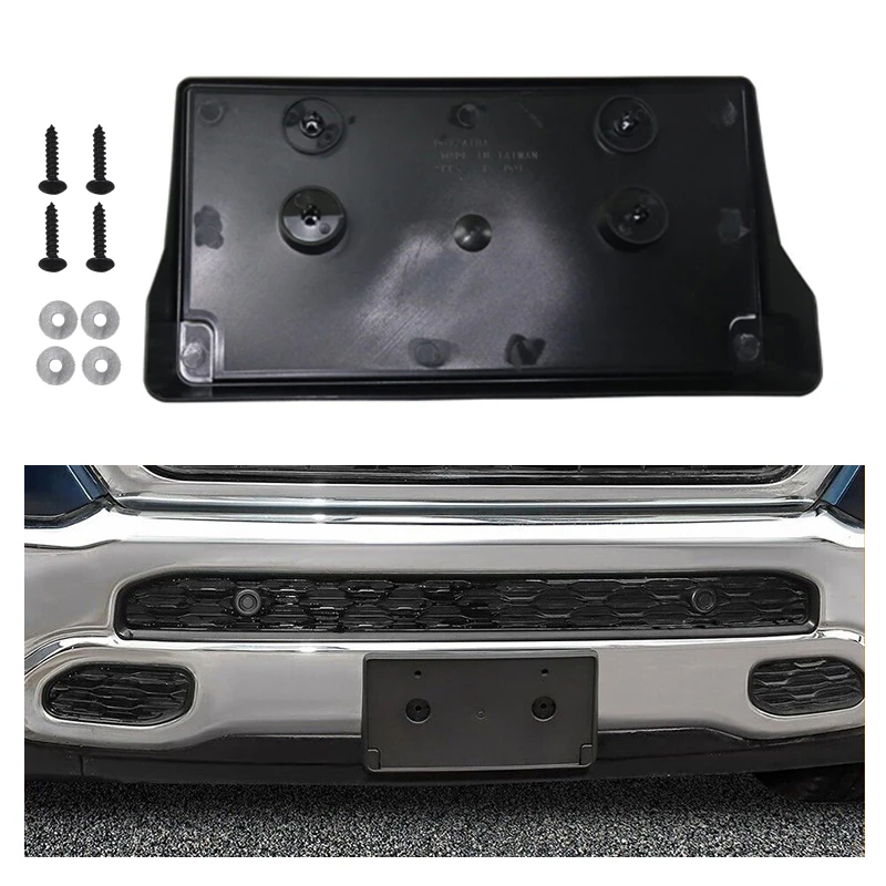 For Ram 1500 2019 2020 2021 2022-2024 Car Front Bumper License Plate Bracket Kit 68274215AE 68274215AA Auto Exterior Accessories