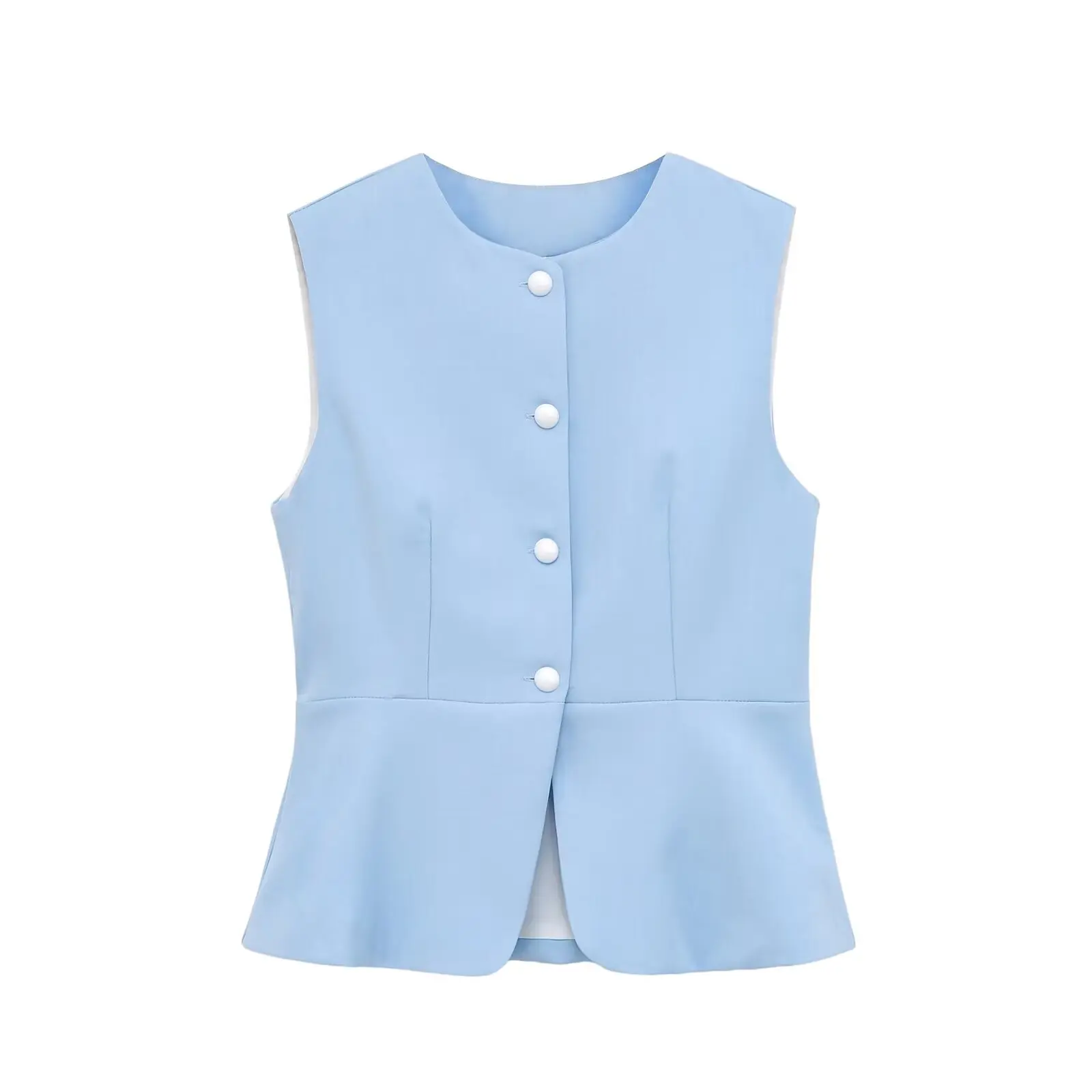 JNLEAOG Autumn New Fashionable Versatile Design High-End Feel Vest Women's Clothing Commute Style Polyester Casual Wear