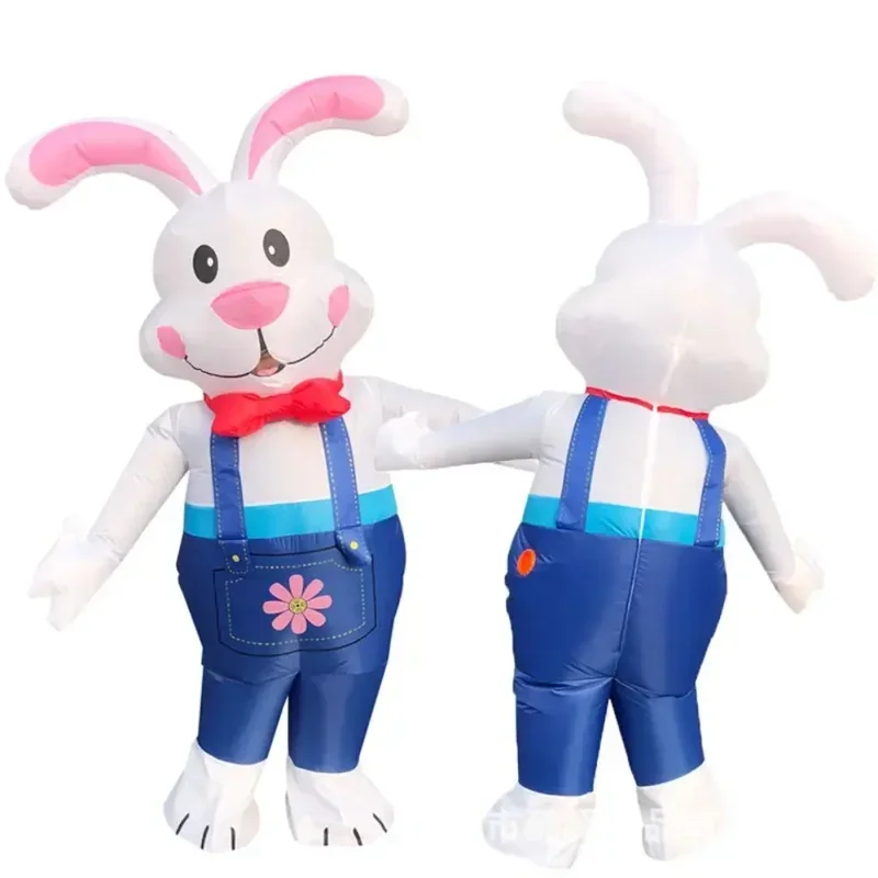 SN66 Easter Inflatable Bunny Costume Adult Cute Pink Blue Rabbit Costumes for Easter Purim Carnival Mascot Funny Animal Cosp2@w$