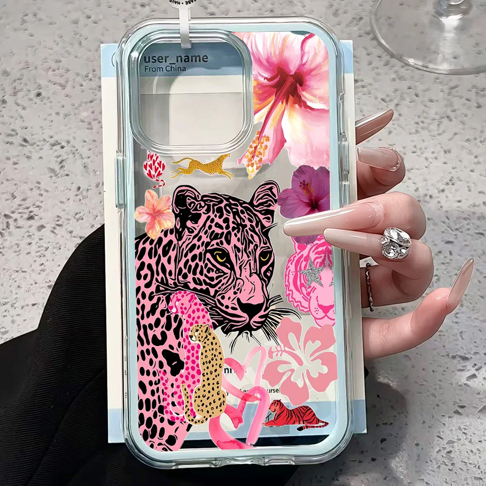 Leopardenmuster Handyhülle für Samsung Galaxy S26 Ultra S25 S24 edge s22 s23 Plus FE A57 A54 A55 A16 A35 A36 A37 5G Transparente Hülle – Detail 3