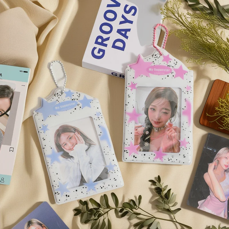 Ins-stijl nieuwe sterkaarthoes; Koreaans meisje fotodisplayhanger; Star Chasing drie-inch kleine kaart opslagkaart tas vrouw