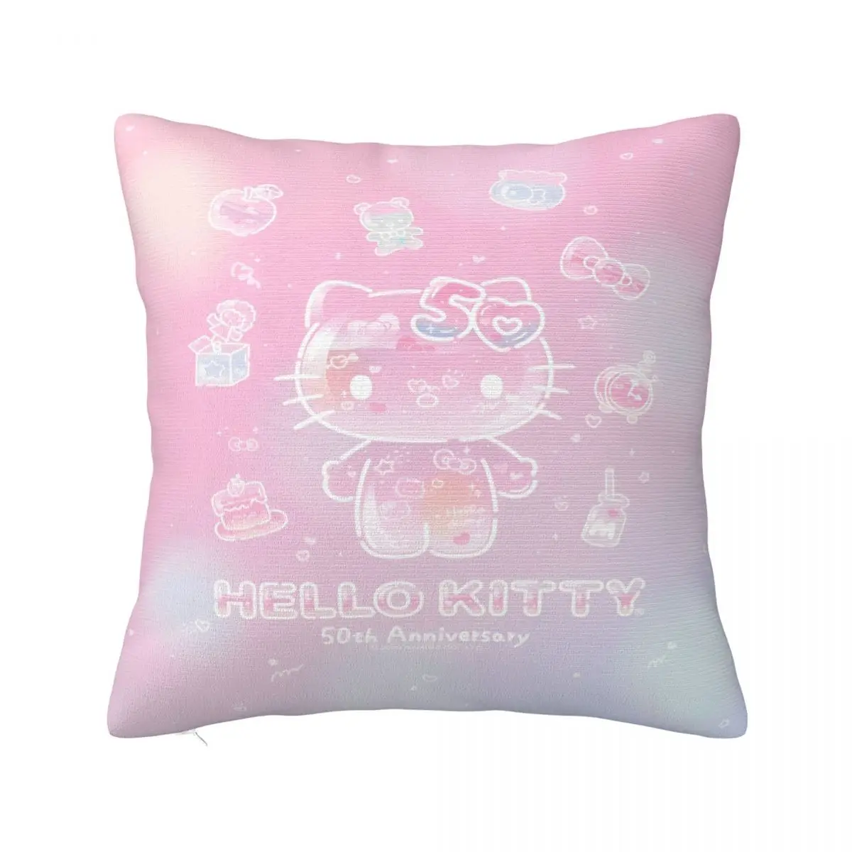 

Soft Official Transparent Hello Kitty Pillowcase Polyester Cushion Cover Cartoon Throw Pillow Case Cover Home Drop Shipping 40cm