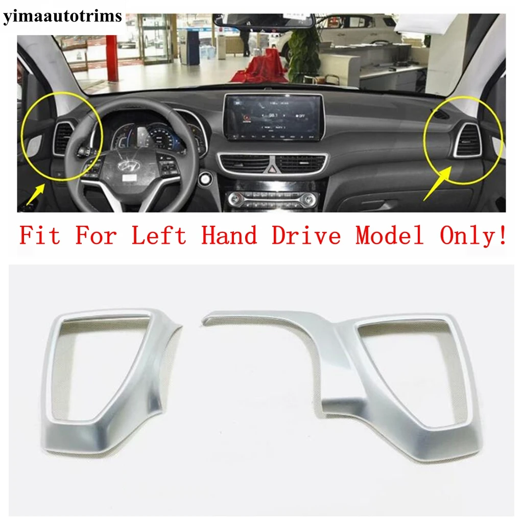 

Inside Air Conditioning AC Outlet Vent Frame Cover Trim For Hyundai Tucson 2019 2020 Matte / Carbon Fiber Accessories Interior