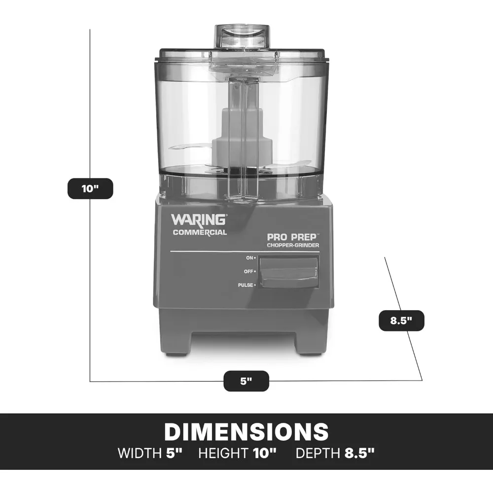 مطحنة المروحية التجارية WCG75 Pro Prep، معالج طعام سعة 3 أكواب، تتضمن وعاءين عمل وتجميع الشفرات. - المنزل #4