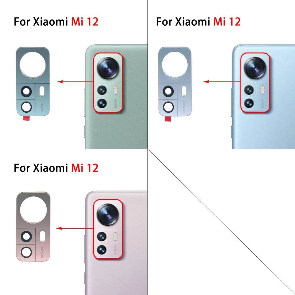 NEW Back Rear Camera Glass Lens With Adhesive Sticker For Xiaomi Mi 12 Lite 5G 13 Ultra 13T For Redmi Note 12 4G 12T 12 Pro Plus