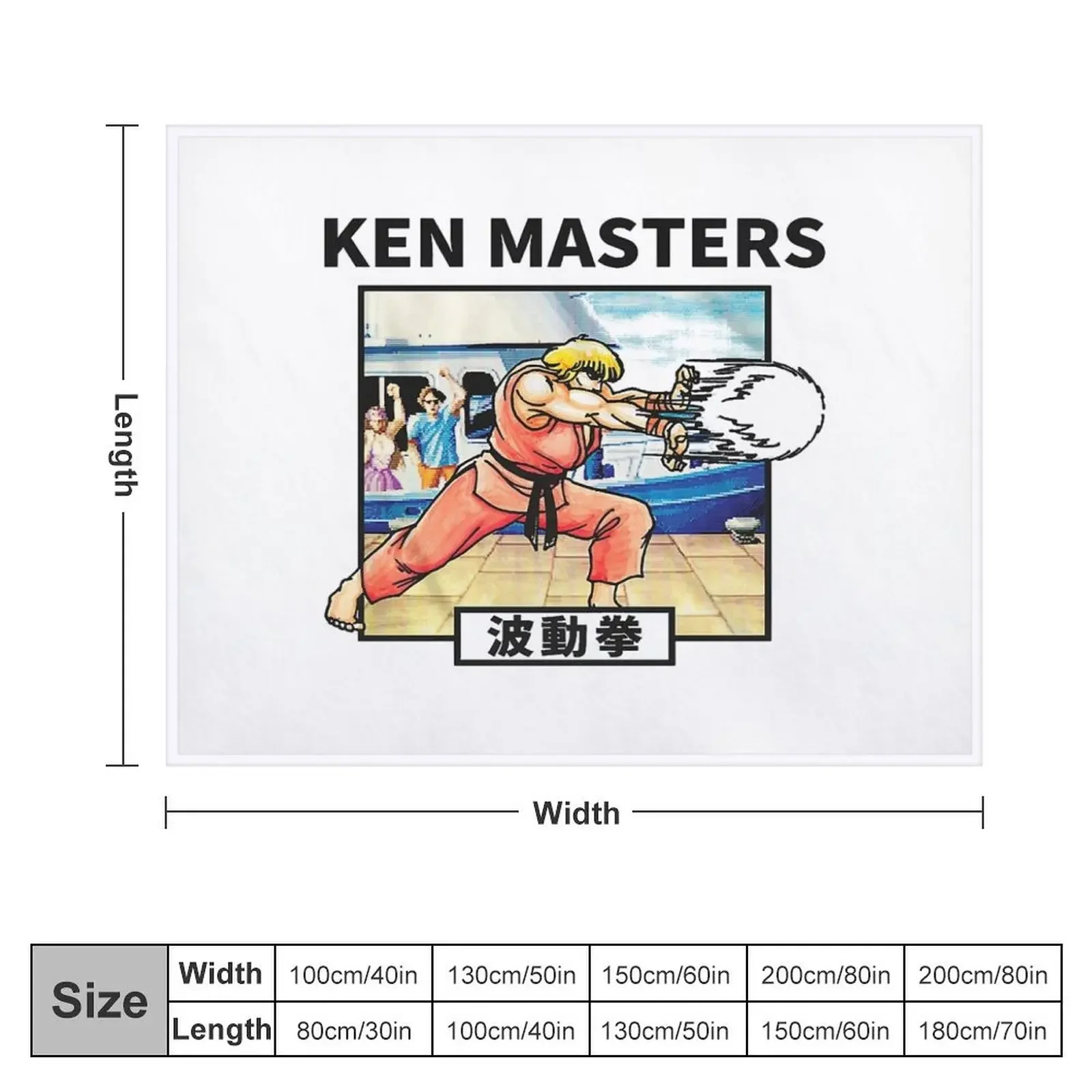 Ken Masters Hadoken Throw Blanket Beautifuls Winter beds Soft Blankets