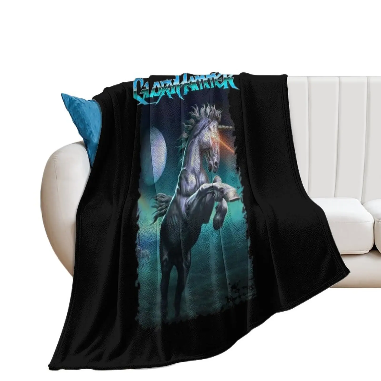 

Gloryhammer - Galactic Unicorn Classic Throw Blanket Sleeping Bag Cute Plaid Bed linens Blankets