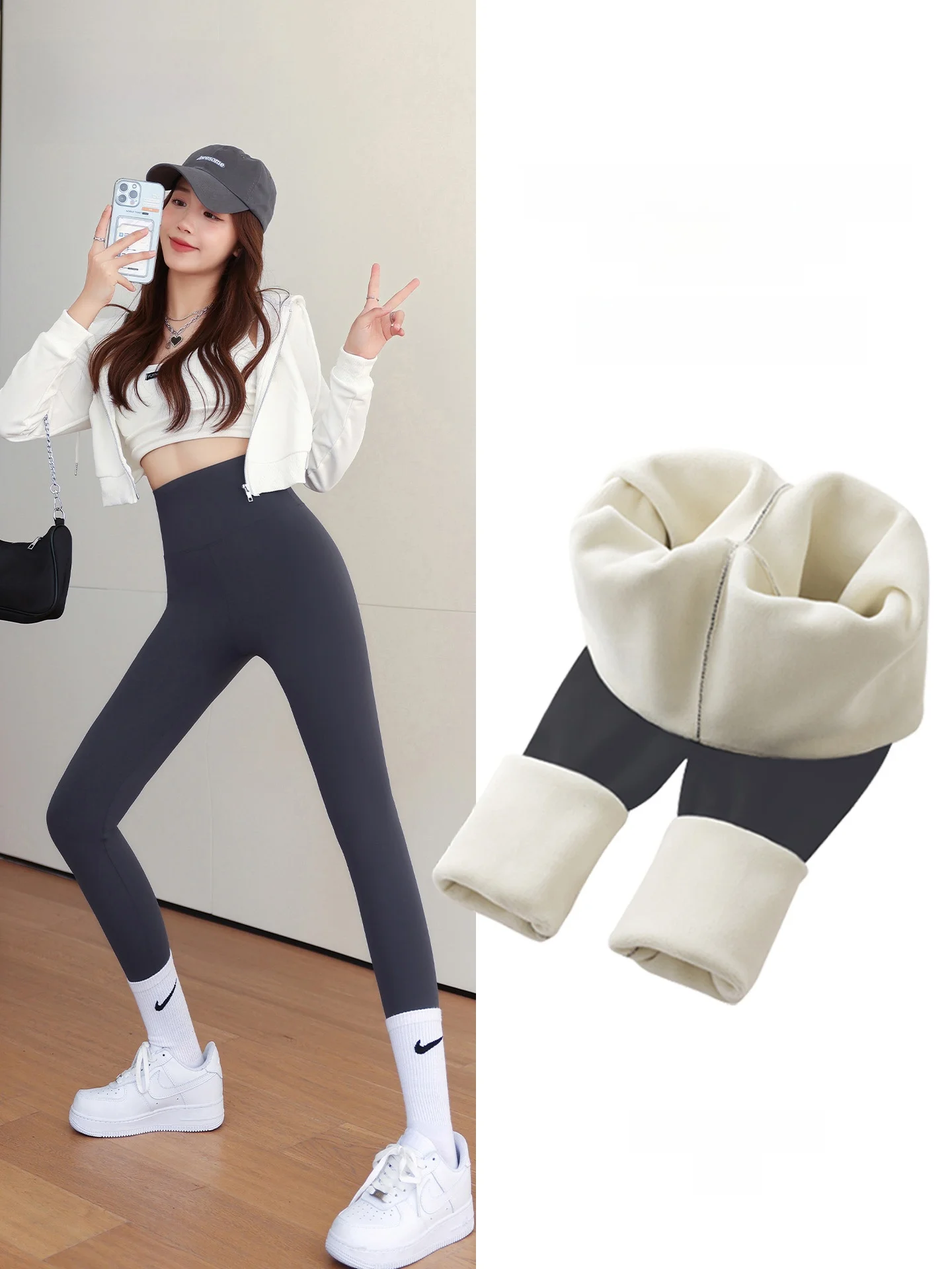 

Теплые штаны для йоги Thiened, женские длинные леггинсы с высокой талией, дизайн коровки, осенне-зимние термобрюки, облегающие боты