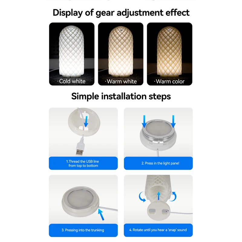 Imagem -03 - Kit de Lâmpada Led de Laboratório Luz Ajustável Branco Frio Luz Quente sem Lâmpada Shell Peças de Hardware Modelo Faça Você Mesmo 001