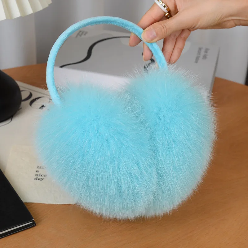 real-fur-fox-ear-muffs-cute-ear-covers-adjustable-ear-covers-fuzzy-ear-warmers-anti-freeze-winter-insulation