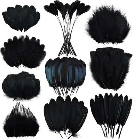 50/100 Pcs Wholesale Black Goose Chicken Pheasant Feather DIY Jewelry Earrings Decorative Feathers Crafts Natural Plumas Making